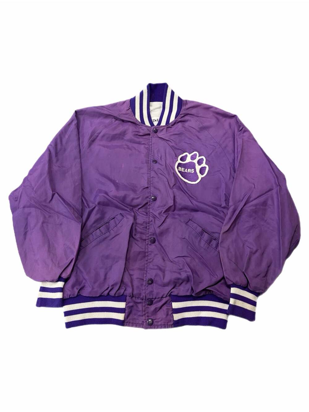 Vintage UCA Cheerleader Bears Satin Varsity Bomber Jacket